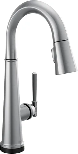 Miniatura 15 de Delta Faucet Emmeline - Grifo de barra negro mate con rociador extraíble, grifo de fregadero de barra negra de un solo agujero, grifos de barra