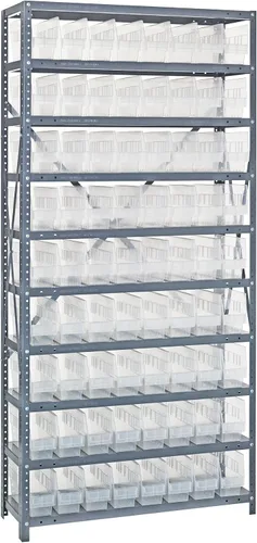 Miniatura 288 de Quantum QSBU-245BK Heavy Duty Shelving Unit with (7) Shelves and (24) QUS245 Black Bins for Garage Warehouse Storage Distribution 400 lb Load