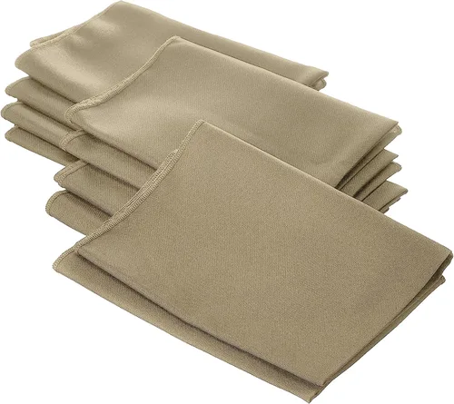 Miniatura 24 de LA Linen Paquete de 10 servilletas de popelina de poli, servilletas de tela suave, servilletas lavables y reutilizables, servilletas de mesa