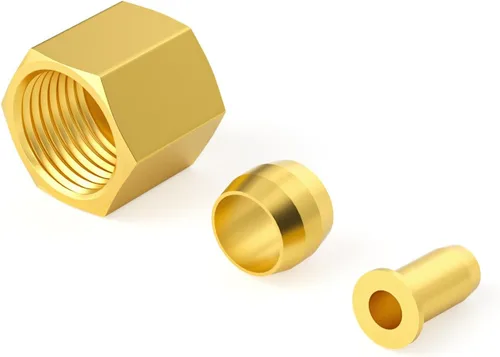Miniatura 7 de GASHER Kit de tubo descargador de compresor de aire de 15 pulgadas, contiene casquillos de manga de 1/2 pulgada, inserto de compresión y tuerca