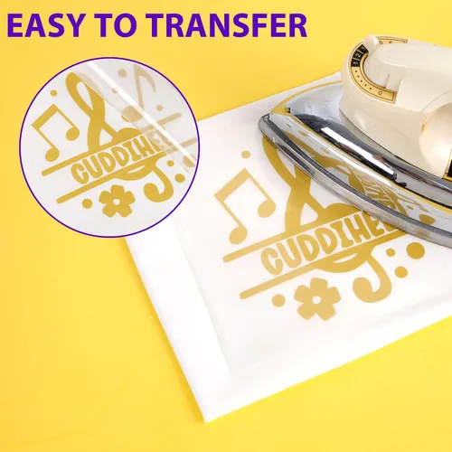 Miniatura 5 de HTVVETUR Vinilo termotransferible de transferencia térmica de 12 pulgadas por 35 pies, para rollos de camisetas HTV para todas las máquinas Verde