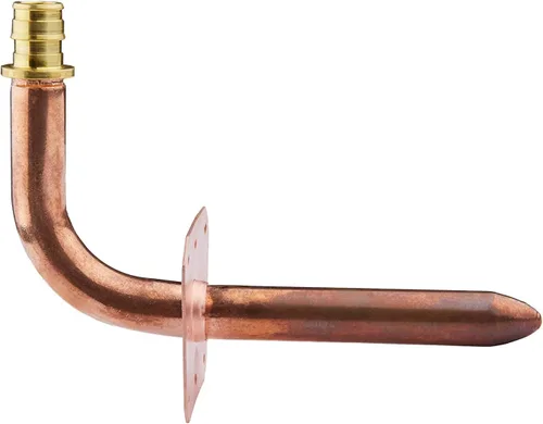 Miniatura 5 de Paquete de 10 unidades EFIELD Pex-A Expansion F1960 Connection, codo de cobre con brida de pared, longitud de 1/2 a 6 pulgadas (STUB013)