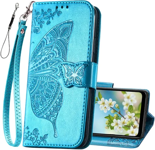 Miniatura 10 de Funda protectora para Motorola Moto G Pure para teléfono, funda protectora de piel sintética en relieve de mariposa para mujer, con ranuras