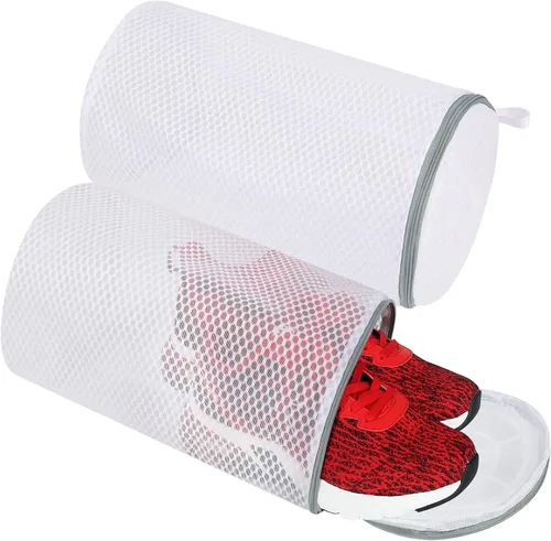 Bolsa Vivifying para lavadora de zapatos, paquete de 2 bolsas de lavandería de malla de nido de abeja con cremallera para zapatillas, zapatos de
