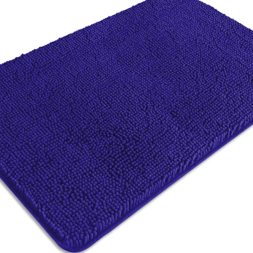 Miniatura 568 de Alfombra de baño pequeña de 12 x 18 pulgadas, lavable y absorbente, antideslizante, alfombra de baño de felpilla gruesa y suave para baño, ducha