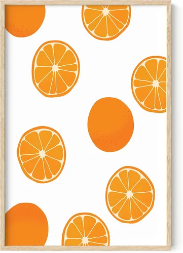 Miniatura 40 de HAUS AND HUES Fruit Art - Imagen de melocotón, decoración de pared de cocina, impresión de baño (marco beige, 24 x 36)
