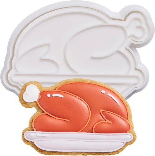 Miniatura 33 de Cortadores de galletas de otoño de Acción de Gracias, formas de bellotas y hojas con sellos de émbolo, accesorios de horneado de ácido poliláctico