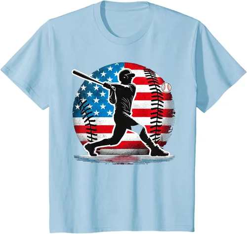Miniatura 13 de Camiseta de jugador de béisbol estadounidense con bandera de Estados Unidos
