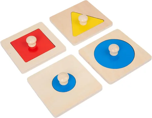 Adena Montessori Rompecabezas coloridos de múltiples formas, juguetes para bebés de 6 a 12 meses, 1 año, primeras formas, geométrico, jumbo, perilla