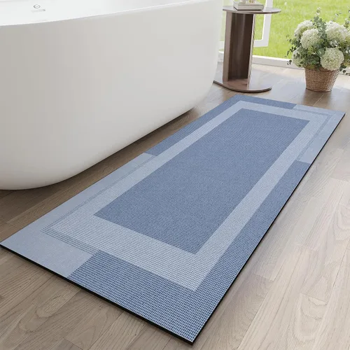 Miniatura 23 de YDKGL Alfombra de Baño Antideslizante, Respaldo de Goma Ultra Delgada Alfombras de Baño que Caben Debajo de la Puerta Secado Rápido Súper Absorbente