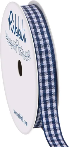 Miniatura 15 de Ribbli Cinta de Guinga Negra y Blanca, 100% Poliéster con Borde Tejido, 0,64 cm x 9,14 metros, Cinta a Cuadros, Cinta de Cuadros de Búfalo (Negra 1)
