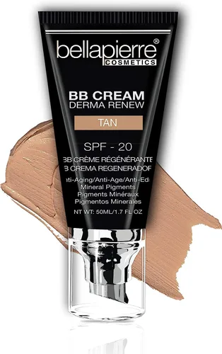 Miniatura 13 de bellapierre BB Cream con SPF 20 - Protector solar tintado, corrector, base y crema facial hidratante Fórmula ligera + aplicador superior No Medio