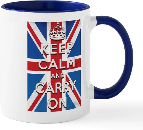 Miniatura 27 de CafePress Born American, British By Hea Taza de café de cerámica de 11 oz (11.0 fl oz)