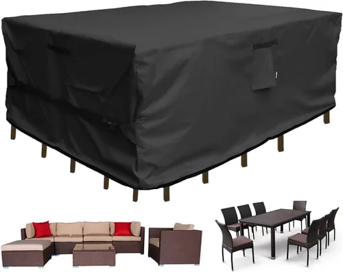 Miniatura 12 de Fundas para Juego de Muebles de Patio Impermeables Funda para Juegos de Conversación de Patio Funda para Sofá Seccional de Exterior Fundas