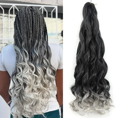 Miniatura 84 de Cabello rizado francés trenzado de 10 pulgadas, color 4, cabello rizado preestirado, 8 paquetes de trenzas de ganchillo de rizo francés para trenzas