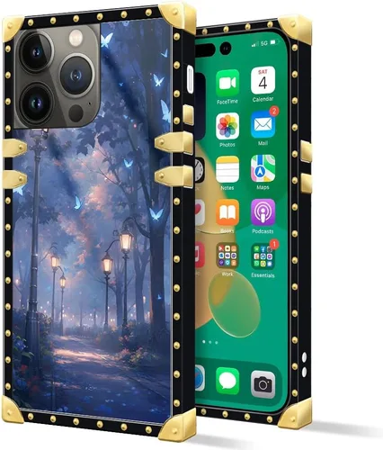 Miniatura 14 de DAIZAG Funda compatible con iPhone 14 Pro Max, funda de Angel Wings Girl para iPhone 14 Pro Max, decoración de metal de TPU suave a prueba de golpes