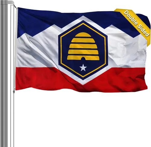 Miniatura 9 de AZCOVER - Bandera de Michigan de 3 x 5 pies, 3 capas de doble cara del estado de Michigan con 2 ojales de latón y cabecera de lona, pancarta