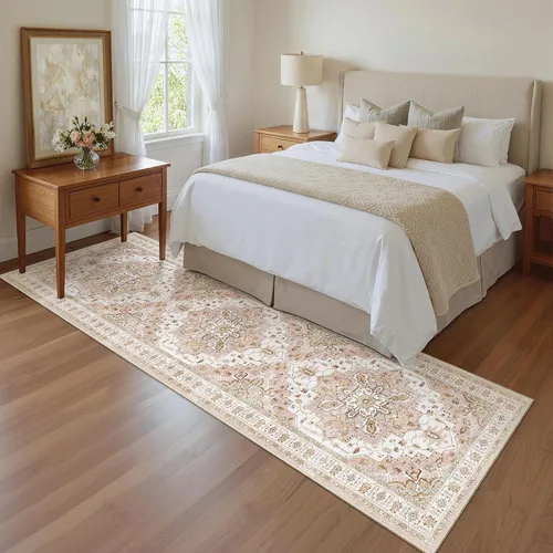 Miniatura 752 de Madane Tapete lavable de 2 x 10 pies para pasillo, cocina, recibidor, clásico, suave, antideslizante para interiores, casa de campo, baño, sala