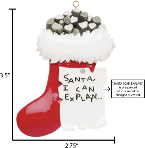Miniatura 3 de Adornos personalizados para medias de Navidad 2025, rellenos de calcetines de carbón, adornos personalizados para Navidad, recuerdo de Navidad