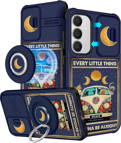 Miniatura 45 de Funermei Funda para teléfono Samsung Galaxy A15 5G - [2 en 1] Funda para teléfono de mujeres lindas chicas, diseño femenino de mariposa negra