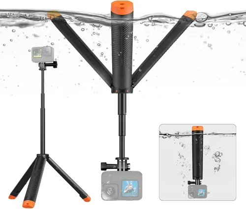 AFAITH 4 en 1 selfie stick flotante agarre de mano trípode impermeable extensible monopie para GoPro Hero 13/12/11/10/9/8/DJI OSMO Action 6/5