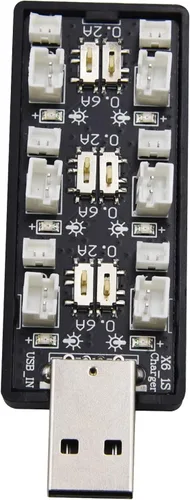 Miniatura 2 de Blomiky Cargador de asiento USB 6 en 1 1S Li-ion/Lipo 3.7V-3.8V con JST-PH2.0 y JST1.25 Enchufe adecuado para batería Emax 1S 450mAh Lipo/cargador 6