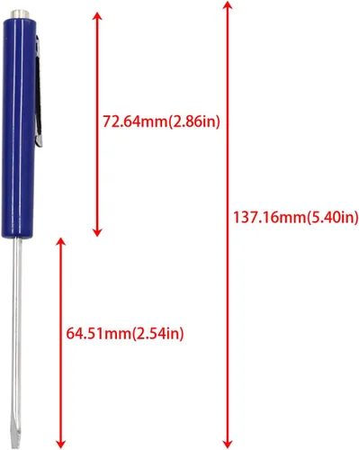 Miniatura 2 de Mini Destornillador de Bolsillo Azul Destornillador Portátil Ranurado con Puntas Ranuradas Magnéticas Fuertes 2 Piezas