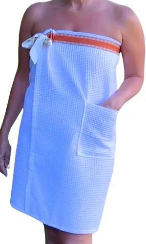 Miniatura 14 de UWRAPT Toalla para mujer, cierre de lazo, sin ganchos ni broches, 100% algodón, absorbente para spa, ducha, baño, piscina