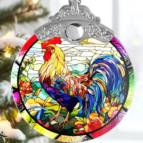 Miniatura 20 de Jocidea Adorno de Navidad de margaritas – Decoración colgante de árbol, atrapasoles – Regalo para amantes de las margaritas (blanco)
