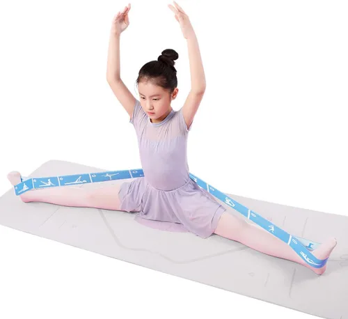Miniatura 4 de Paquete de 2 Bandas Elásticas de Estiramiento Ajustables para Niños - Bandas Elásticas de 8 Bucles para Ballet, Latín, Yoga, Gimnasia y Estiramiento