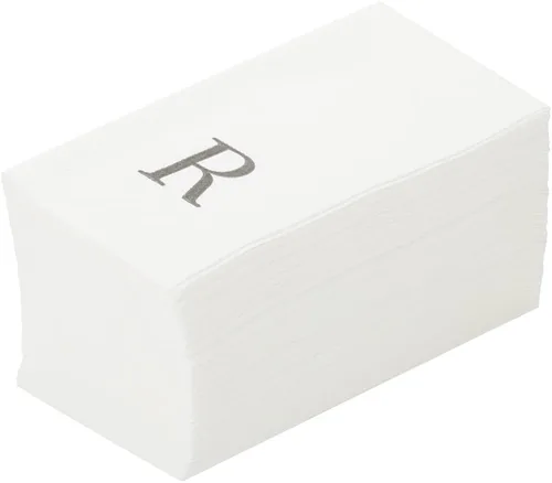 Miniatura 15 de Luxenap Toallas de invitados de tacto de lino de 15.8 X 7.9 pulgadas, 50 toallas de mano con letras - Letra dorada "S", fuente sans serif