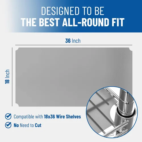 Miniatura 2 de Sterling Shelf Liners Cubiertas de rejilla de alambre: Cubierta de revestimiento de estante de plástico para estanterías de alambre: Cubiertas