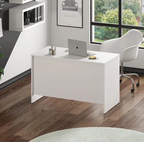 Miniatura 10 de Hecho en Estados Unidos 31.5 pulgadas, escritorio de oficina en casa, mesa de escritura, color blanco