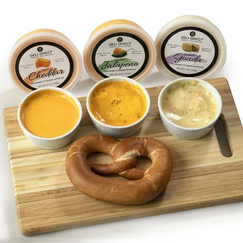 Miniatura 5 de Deli Direct, Farmers Market - Queso para untar – Queso gourmet untable para galletas, patatas fritas y pretzels, salsa cremosa de queso, ideal