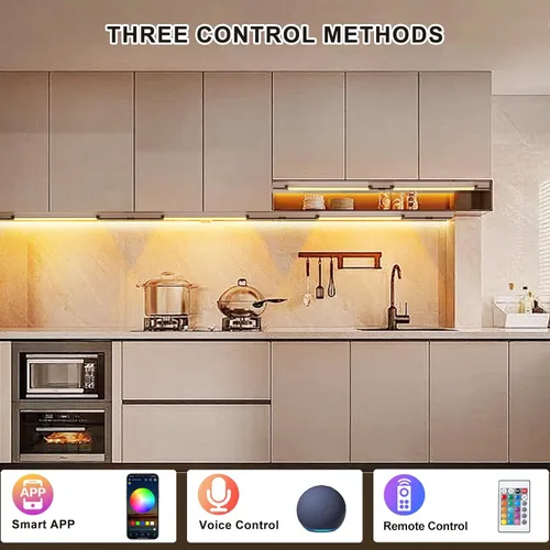 Miniatura 6 de Iluminación LED para debajo del gabinete, luces regulables debajo del mostrador, WiFi Smart Controlled, RGB, 12 pulgadas, lámparas enlazables