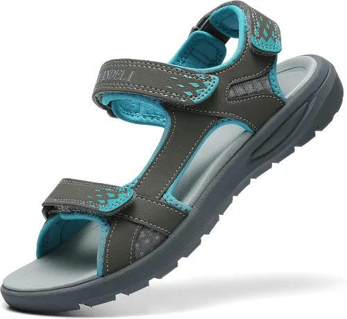 Miniatura 9 de Sandalias para caminar para mujer, sandalias de senderismo impermeables de verano, cómodas y ligeras, deportivas, sandalias deportivas con punta