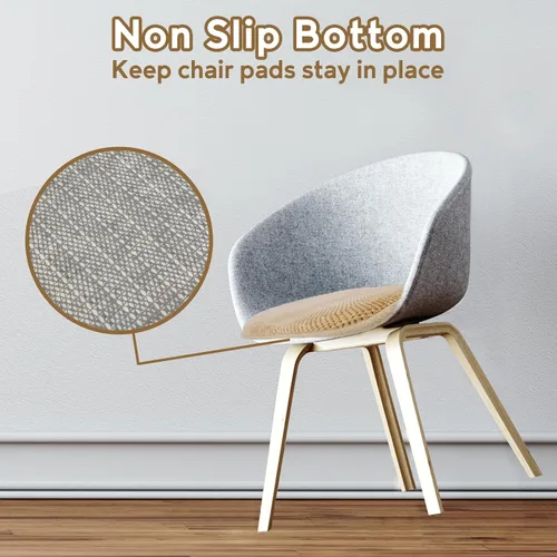 Miniatura 5 de Cojines Azules para Sillas de Comedor Antideslizantes de Espuma Cojines de Asiento de Cocina Lavables Suaves Gruesos Almohadillas de Patio Grandes