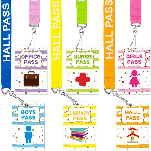 Miniatura 14 de Ceiba Tree Cordones para Pases de Pasillo con Búho – Juego de 6 (Pasillo, Oficina, Biblioteca, Enfermera, Niño y Niña) con Hebilla Separable