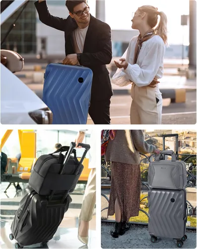 Miniatura 2 de BAGSMART Equipaje de viaje para equipaje de mano, Negro -, Cerradura Tsa