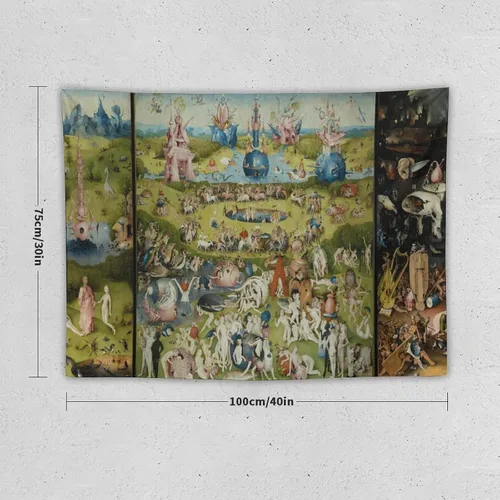Miniatura 2 de JU XIANG Hieronymus - Tapiz de Bosch, diseño de jardín de delicias terrenales, decoración del hogar, arte de pared, impresión para dormitorio