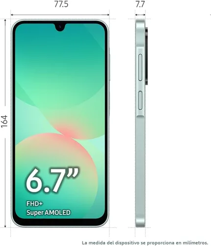 Miniatura 9 de Samsung Galaxy A26 5G con IA 256GB, 8GB, Doble SIM 6.7" 120Hz AMOLED, resistente al agua IP67, Android 15 Modelo internacional desbloqueado