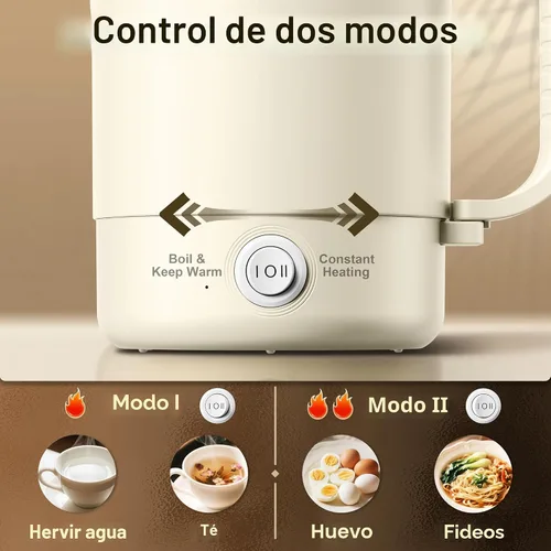 Miniatura 5 de Stariver Hervidor Eléctrico Portátil de Viaje, Hervidor Eléctrico Pequeño de 600ML con Asa Plegable, Hervidor de Agua Colapsable de Acero Inoxidable