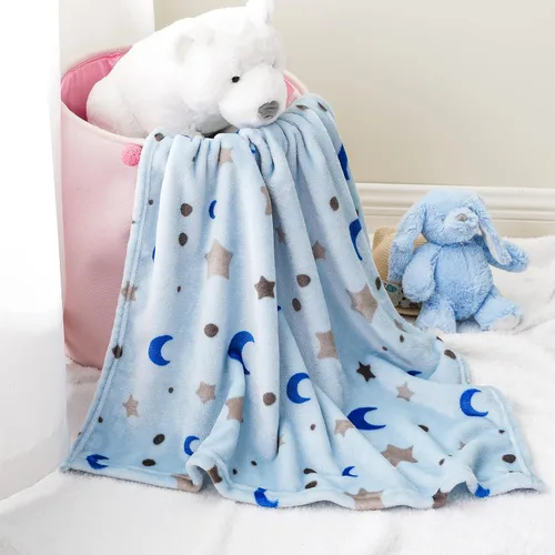 Bunnikins & Clover Manta de Bebé de Franela de Felpa Ligera Súper Suave para Niños y Niñas, Manta de Lactancia de Forro Polar Floral para Niños,