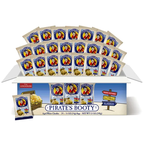 Miniatura 10 de Pirate's Booty Cheddar Blast - Bocadillos de queso, sin gluten, aperitivos saludables para niños, aperitivos de Halloween, bolsas de aperitivos