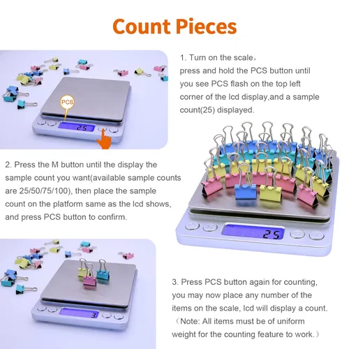 Miniatura 4 de Báscula de gramos, capacidad de 17.64 oz de precisión, 0.00 oz, mini báscula de alimentos, peso digital, gramos y onzas, cocina pequeña de alta