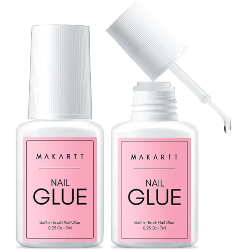 Miniatura 14 de Makartt Pegamento para uñas acrílicas, pegamento para aplicar con pincel para reparar uñas, pegamento profesional para uñas postizas de larga