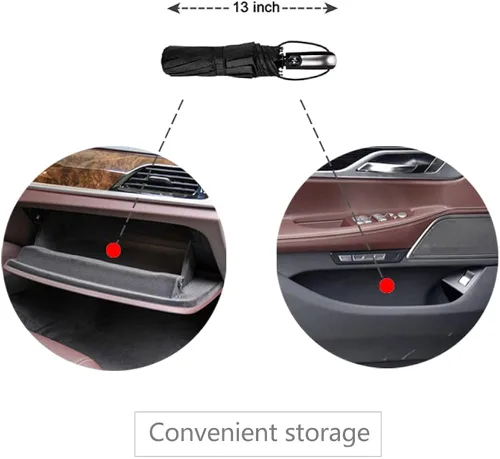 Miniatura 5 de NEEARI Paraguas UV resistente al viento compatible con Volvo 10 varillas, paraguas automático de apertura y cierre, secado rápido, impermeable