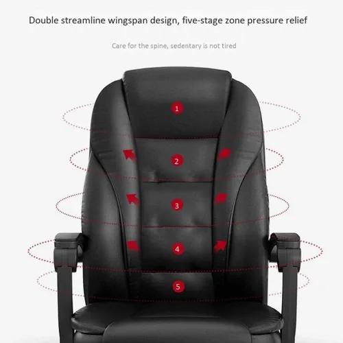 Miniatura 3 de Ergonomic High Back Bonded Leather Executive Chair with Flip Up Arms and Lumbar Support, Black(Style 1)