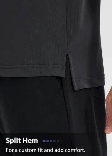 Miniatura 5 de BALEAF Camisas polo para hombre, de secado rápido, atléticas, deportivas, de trabajo, UPF 50+