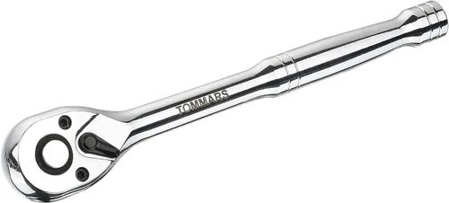 Miniatura 15 de TOMMARS Juego de trinquetes rechonchos, 1/4 ", 3/8", 1/2" llave de mango de trinquete de 72 dientes reversible de liberación rápida